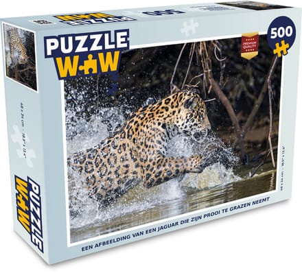 Puzzel Jaguar - Jacht - Prooi - Legpuzzel - Puzzel 500 stukjes