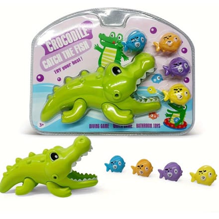 Grote Krokodil Waterspeelset - Interactief En Educatief Kinderbadspeelgoed Met Creatief Ontwerp En Leuke Voederacties