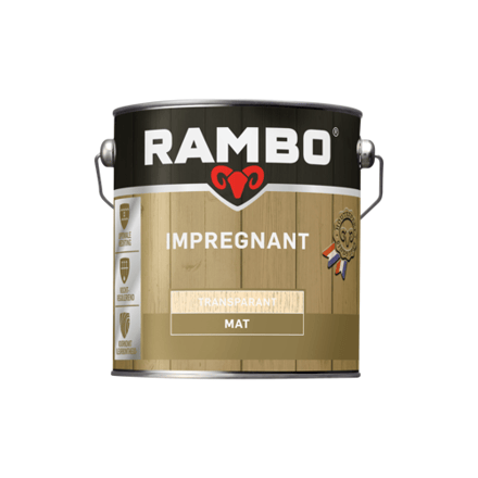 Rambo Impregnant - Mat - Waterafstotend - Makkelijk Verwerkbaar - Kleurloos - Transparant - 0.75L