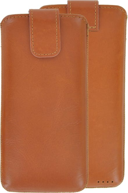 MoDo hoesje Geschikt voor Nokia G11/ Nokia G21 - Leer Etui - Cognac bruin