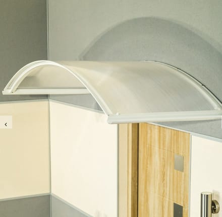 Deurluifel boog 160 x 90 cm wit