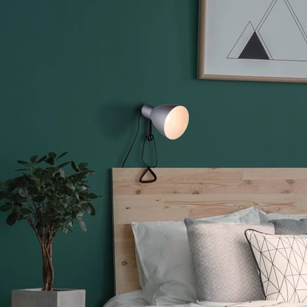 Näve Klemlamp Mara justeerbaar aansluitkabel, zilver