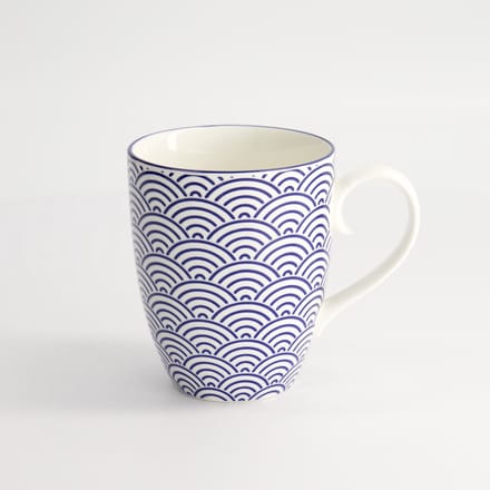 Tokyo Design Studio - Nippon Blue Theemok - Golven - 380 ml - 8,5 x 10,2 cm - Porselein