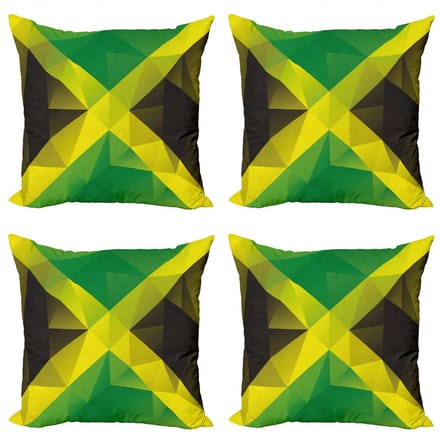 ABAKUHAUS – Kussenhoes Set 60x60 cm – Driehoekige Vlagprint