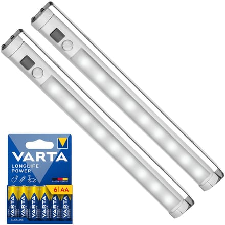 Maclean MCE166 - 2 stuks LED kastverlichting met bewegingssensor PIR 9 SMD en batterij