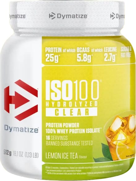 Dymatize ISO 100 Clear (512g) Lemon Ice Tea - Eiwitten - Helder eiwit