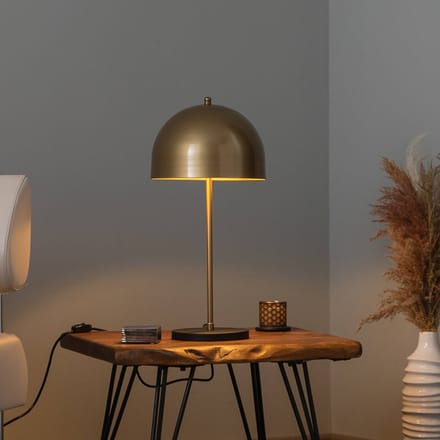 Opviq Can NT-134 tafellamp, goud, halfronde kap