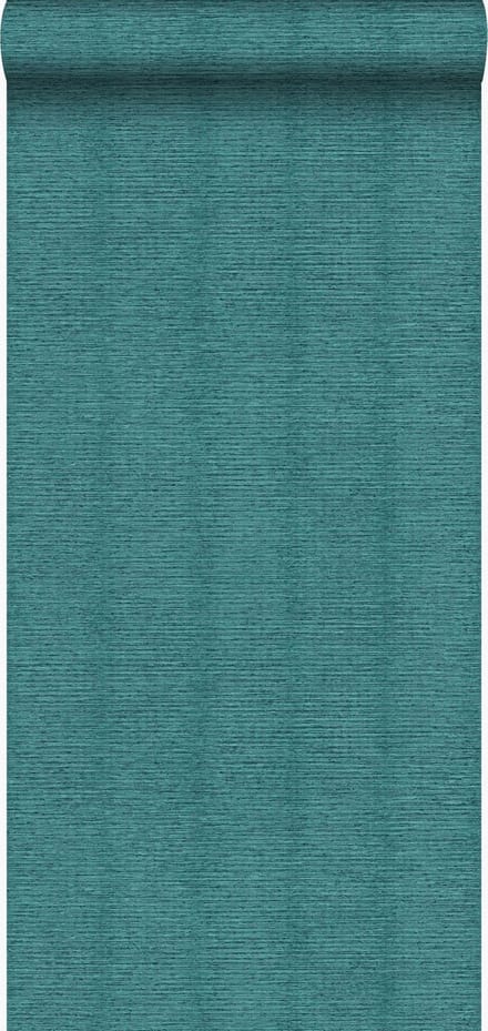 Origin Wallcoverings behang linnenstructuur zeegroen - 53 cm x 10.05 m - 347380