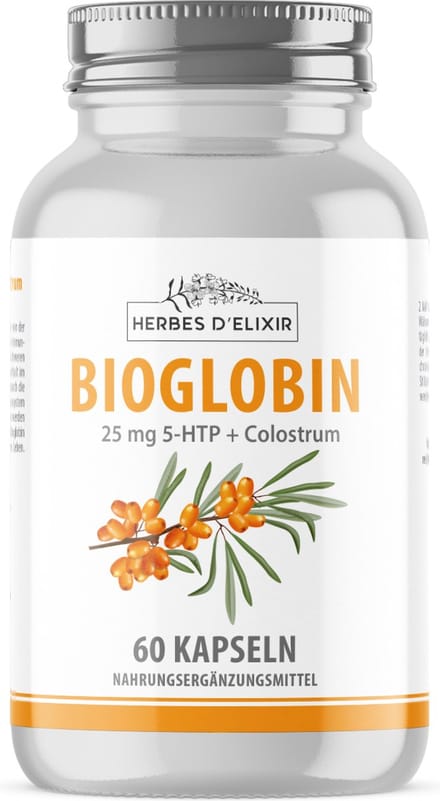 Herbes D'elixir Bioglobin 5-HTP Colostrum - Capsules 60 Stuks - Ondersteunt het immuunsysteem