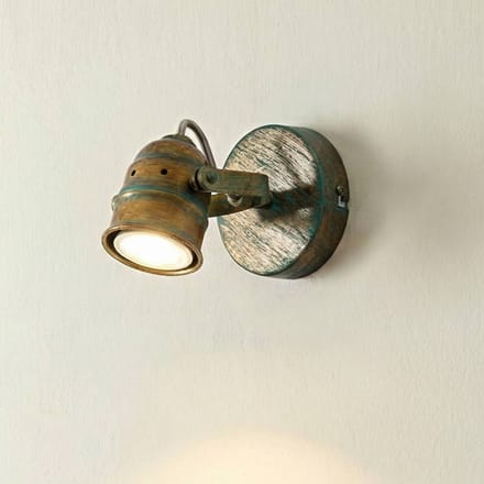 Lindby - wandlamp - 1licht - Metaal - H: 9.5 cm - GU10 - verdigris