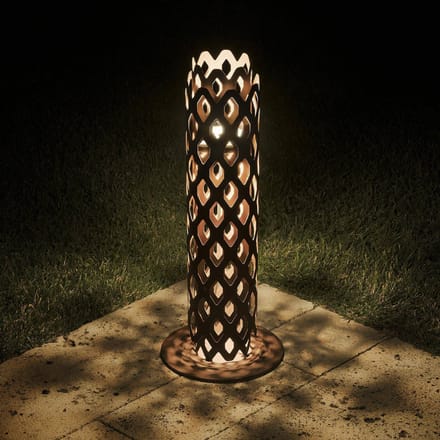 Slamp LED tuinpadverlichting Charlotte, cortenstaal, hoogte 63 cm, IP65