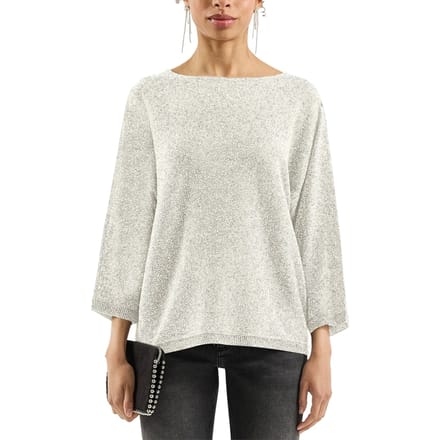 s.Oliver -qs Pullover Offwhite Talla: M | Sudaderas con Capucha Outlet | Mujer | Blanco