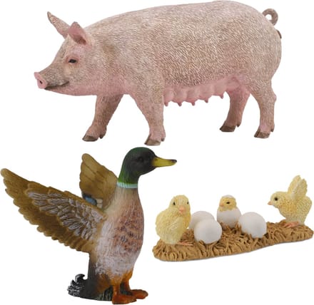 Collecta Boerderijdieren Set, Pluimvee 3+
