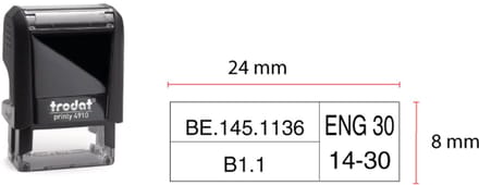 Tekstplaatje Trodat Printy 4910