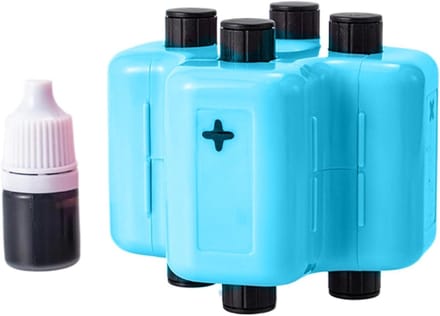 Wiskunde Roller Stempel - Oefen Tool - Rekenen Leren - 4-in-1 Functionaliteit - 9 x 9 cm - Blauw