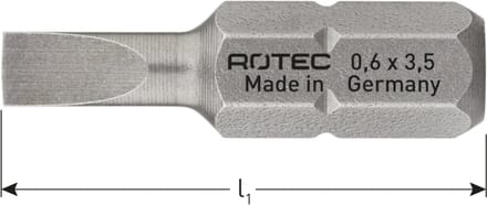 Rotec PRO Insertbit 0,5x3,0mm L=25mm C 6,3 BASIC