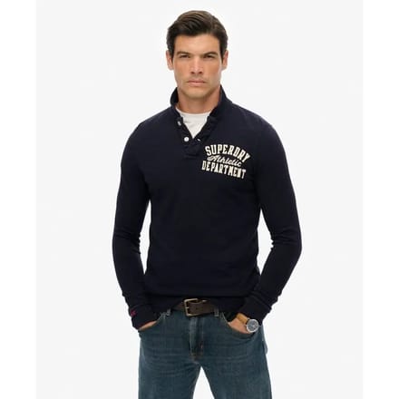 Superdry Vintage Athletic Korte Mouw Poloshirt Blauw S Man