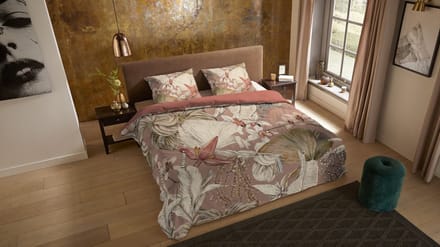 Pure dekbedovertrek ibiza stijl - 2 persoons 200x200/220 cm - Roze - Microvezel