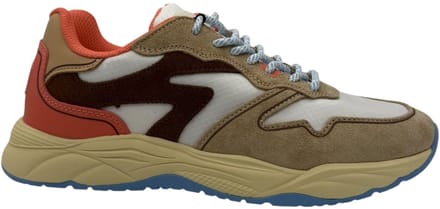 Scotch & Soda - Celest 2.0 - Sneakers - Mannen - Grijs/Roze/Beige - Maat 38