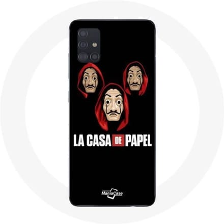 Coque Samsung Galaxy A51 La casa de papel Masque et Logo