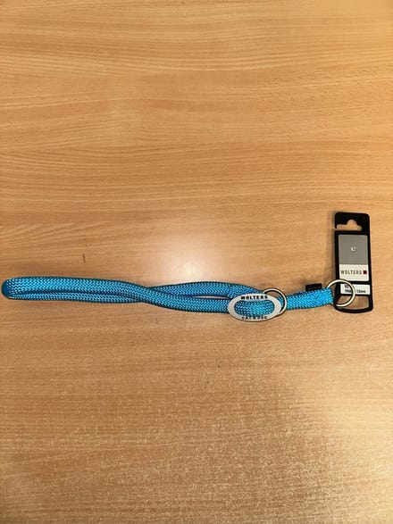 Wolters K2 slip halsband nylon 55cm x 13mm neon blauw