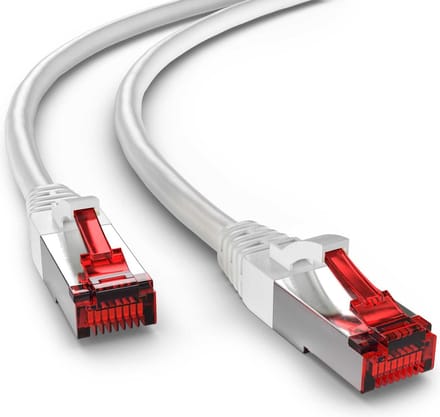 Goobay CAT 6 netwerkkabel, S/FTP (PiMF), wit, 20 m, kopergeleider (CU), halogeenvrije kabelmantel (LSZH)