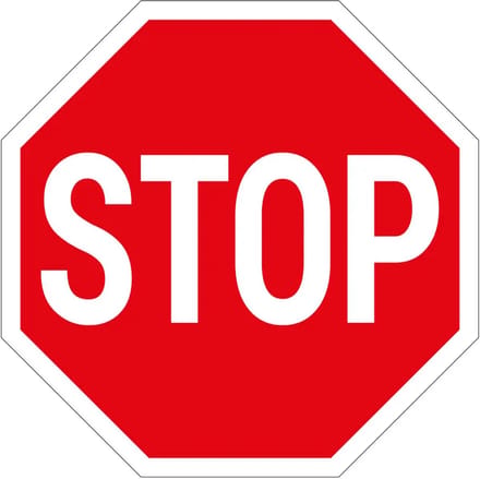 Stop bord - B7 | gecoat dibond materiaal | 80 cm