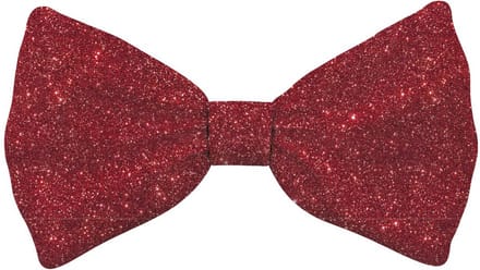 Plenty Gifts Vlinderstrik - Glitter - Rood 18 x 10 cm