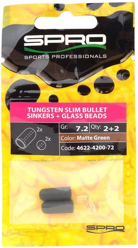 Spro Camo Tungsten Slim Bullet Sinkers Matte Camo / 1.8g