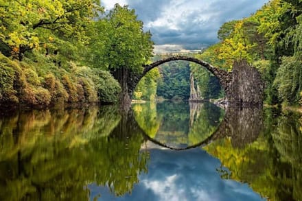 Fotobehang - Arch Bridge 375x250cm - Vliesbehang