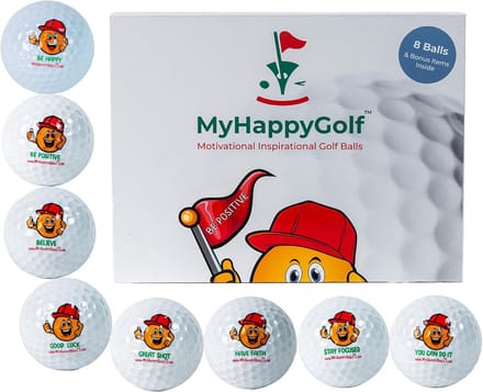 Golfset met 8 Ballen en Essentiële Golfaccessoires | Motiverende Tekst