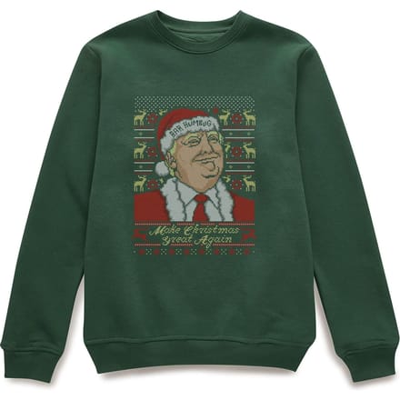 Make Christmas Great Again Donald Trump Kersttrui - Groen - L