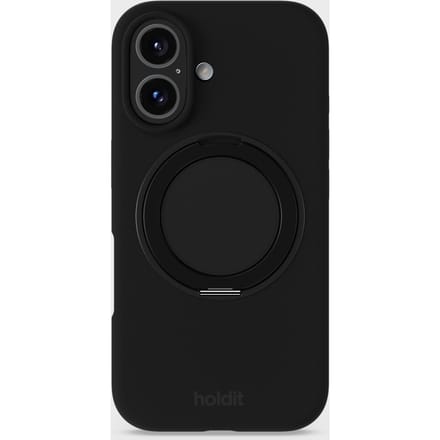 Silicone Stand Case Black iPhone 16