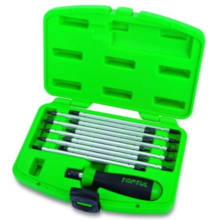 Schroevendraaierset TOPTUL 11 stuks (SL,PH,PZ,TORX,hexagon)