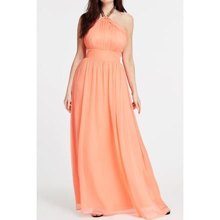 GUESS Marciano By  Smitten Gown Peach Flower Maat: 38 | Maxi Jurken Outlet | Dames | Oranje