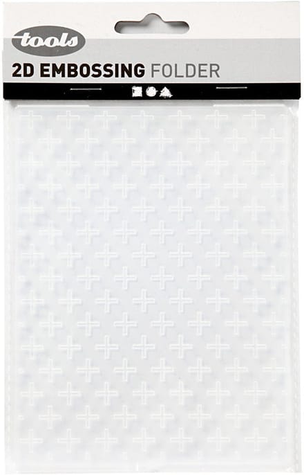 Embossing Folder , kruizen, afm 11x14 cm, dikte 2 mm, 1 stuk