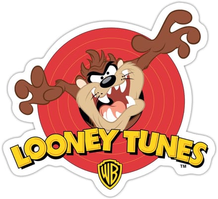 Looney Tunes Tasmanian Devil Sticker maat S (10 x 10 cm)