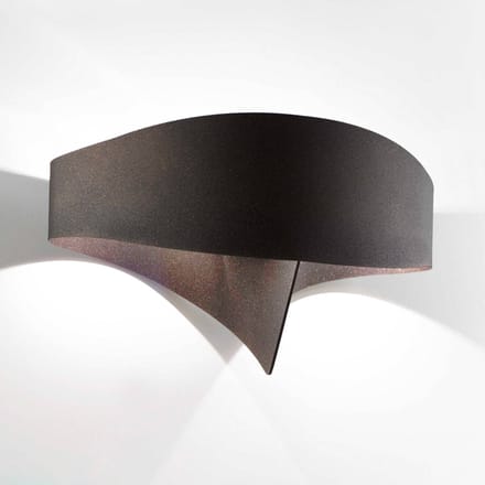 Selène LED wandlamp Scudo van staal, brons