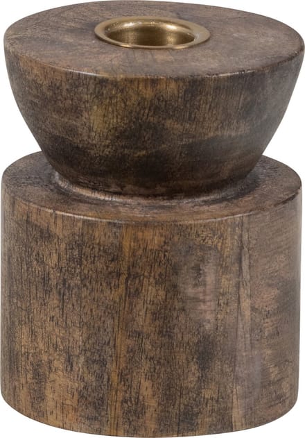 WOOOD Exclusive Aiden Kandelaar - Hout - Bruin - 9x7,5x7,5