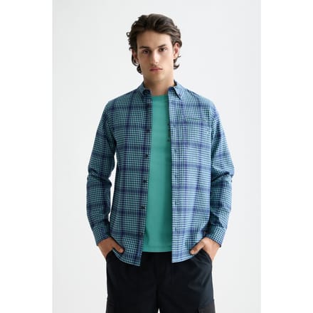 Scotch & Soda Shadow-check Double-faced Shirt Peacoat Shadow Check Taglia: S | Camicie Casual Outlet | Uomo