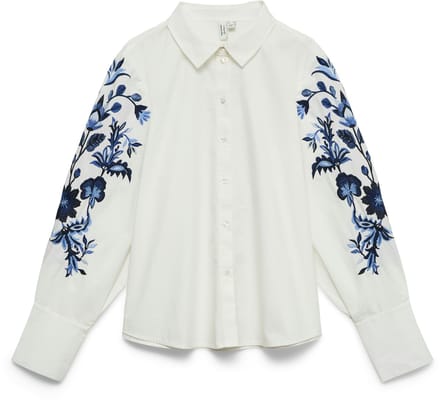 VERO MODA - VMLOVISA L/S EMB. SHIRT WVN BTQ Dames Blouse