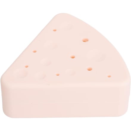 Driehoek Poederdons Etui Stofdicht Silicone Beauty Make-up Spons Houder Reisetui Roze white