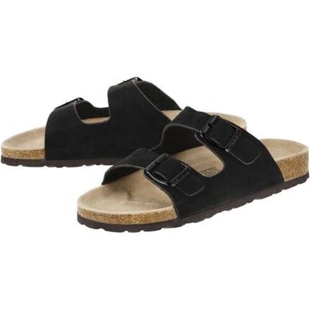 ESMARA Leren dames slippers (Zwart, 38)