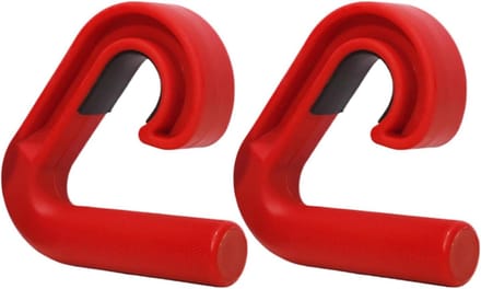 Optrek handgrepen - Fitness grips - Kracht training - Ergonomisch ontwerp - 370 gram - Rood