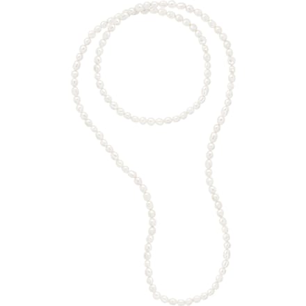 Lange Ketting OPERA van Echte Gecultiveerde Zoetwaterparels Barok 8-9 mm