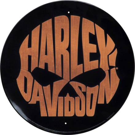 Harley-Davidson Copper Skull Metalen Bord