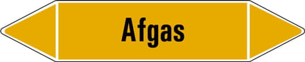 Afgas leidingmarkering op vel 252 x 52 mm - 3 per vel