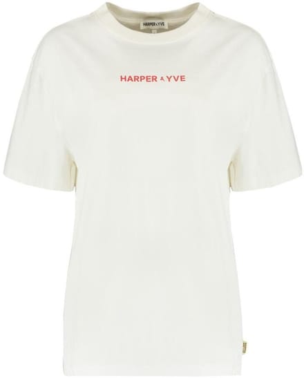 Harper & Yve Mexicanback-ss Tops & T-shirts Dames - Shirt - Creme - Maat S