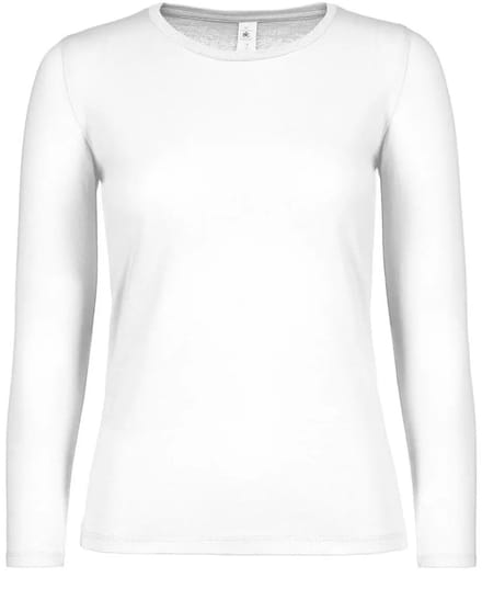 Dames-T-shirt met lange mouwen B&C E150