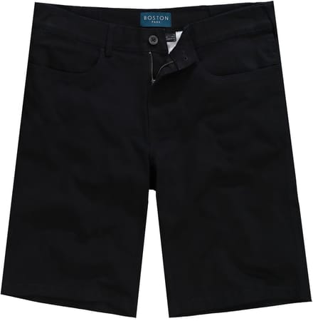 Boston Park - Heren - Bermuda van twill traveller-band regular fit - Zwart - Maat 70